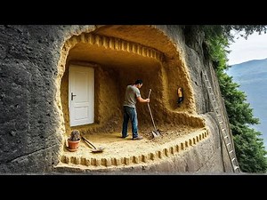 How to Build a Survival Base Inside a Rock Cave | solo survival