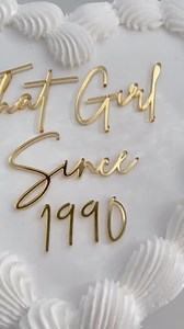 Mini Words Acrylic Cake Topper | Vintage Heart Cake Topper | Mini Cake Toppers | Flat Lay Words | Zodiac Cake Topper | That Girl Since - Etsy