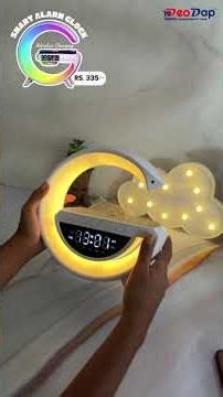 ⏰✨ Smart Alarm Clock with G-Shape RGB Light, Speaker✨⏰💰 Price: ₹335.00🆔 SKU: 13513 #deodap_malayalam