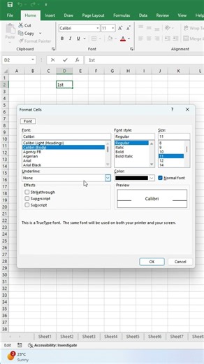 🚀Excel Superscript Trick 😱 | Ctrl + 1
