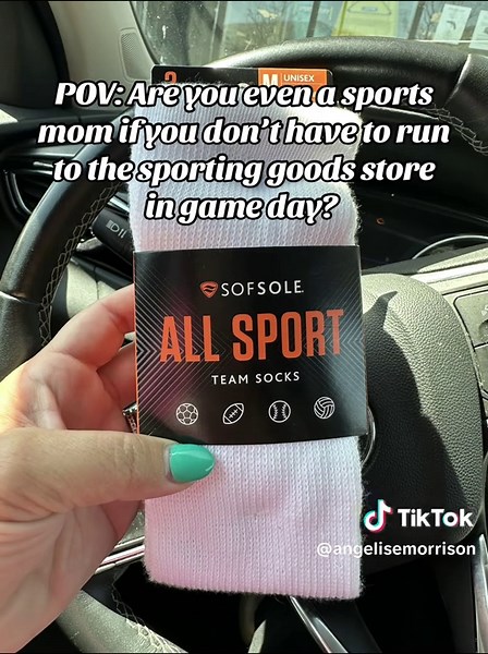 Of course I’ll run and get socks because you somehow lost one between the house and the field 🤦🏻‍♀️ #sportsmom #softball #lostsock #fyp