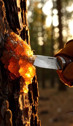 You're foraging in the forest and find 'liquid amber'... 🌲 #asmr #shorts