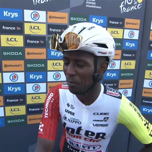 Biniam Girmay's entire life has changed since winning the Tour de France green jersey and now dreams of wearing yellow at the start of this year's race. #TDF2025 📺: Peacock | NBC Sports Cycling
