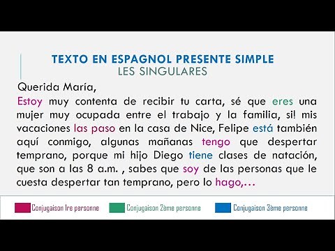 Text - One letter in Spanish (simple present tense) | Learn Spanish ⏰12 MIN ✔