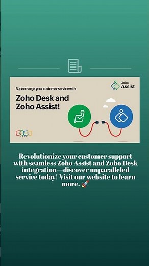 Elevate your customer support experience with Zoho Assist and Zoho Desk integration