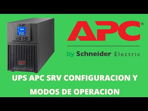 UPS APC SRV Configuracion y Modos de Operacion