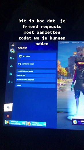 Como aceptar solicitudes de amistad en Fortnite