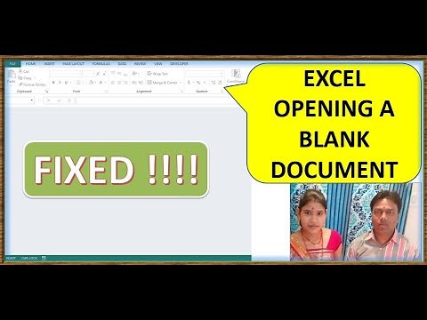 FIX!!! Microsoft Excel opening a blank document | fix excel opening a blank screen