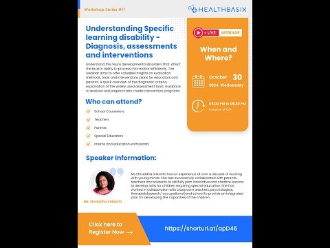 series 17 Understanding Specific learning disability, Diagnosis, assessments and interventions