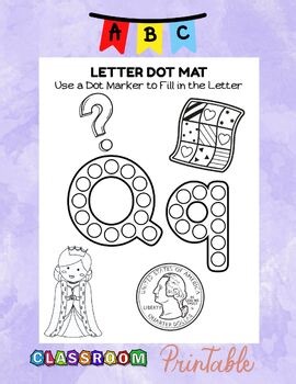 Learn Letter Q Dot Marker Toddler  Worksheet Upper Lowercase Alphabet Printable