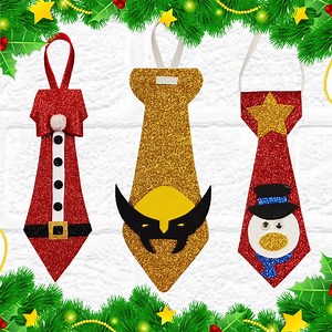 3 Christmas Ties Making ideas - DIY Christmas Ornaments | My Arts & Crafts