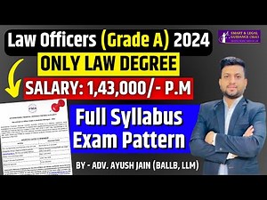 IFSCA Law Officers "Grade A" Vacancies 2024 | Full Syllabus | Smart & Legal Guidance
