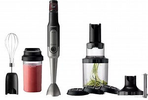 PHILIPS HR 2657/90 Stabmixer mit Flasche, Spiralschneider, Schneebesen für 56,86€ (statt 78€)