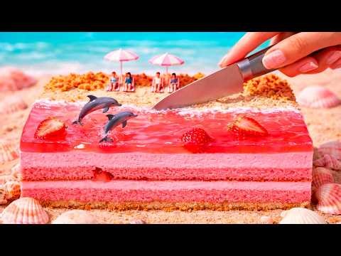 Mini World vs Human Hands | Ultra Macro Universe | Fantasy Miniature Cake World