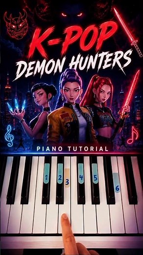 🎹 KPop Demon Hunters Piano Tutorial | Easy Piano Lesson with Numbers #shorts