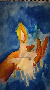candle on hand realistic painting#shortvideo #short #painting #candlepainting #ytshorts #newyoutuber