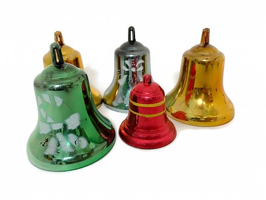 Vintage Christmas Tree Bell Ornaments - Etsy
