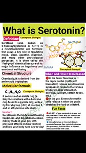 What is serotonin ✅ Structure ✅ Formula ✅ #fbreels2025ツ #biology #fblifestyles #serotonin #ContentCreator | Conceptual Biologist