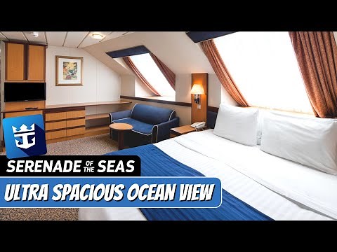 Serenade of the Seas | Ultra Spacious Ocean View Stateroom Tour & Review 4K | Royal Caribbean Cruise