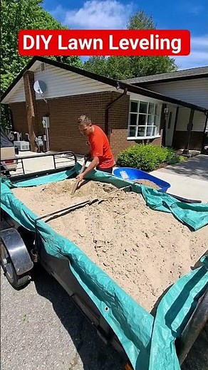 How to level your lawn so it's perfectly flat, follow along to learn how #yardwork #lawncare #lawn