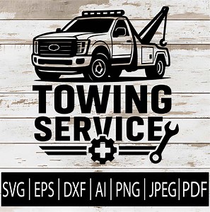 Tow Truck Service Logo SVG | Towing Business Logo Design | Tow Truck Clipart Vector for Cricut Laser Sub Cnc | Svg Eps Dxf Pdf Ai Png Jpg - Etsy Australia