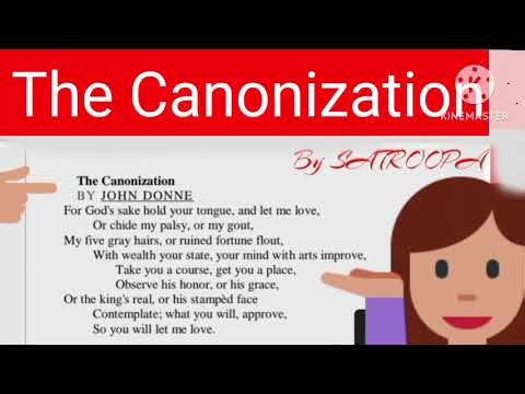 THE CANONIZATION POEM JUNE DONNE .M.A.1ST SEMESTER EXAM. 