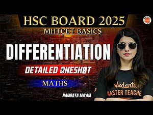 Differentiation | HSC Maharashtra Board | Detailed One shot | Math | Namarata Ma'am Vedantu