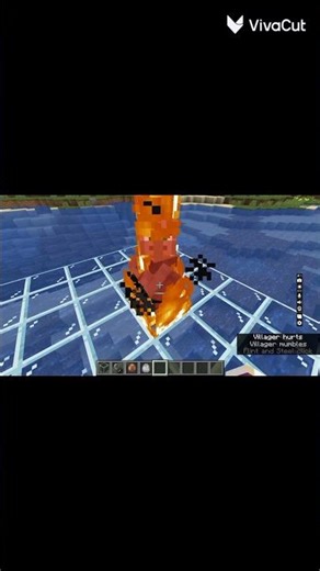 Minecraft Fire Trap FAIL! 😂 (Villager vs. Skeleton)