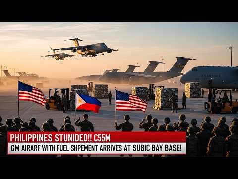 The US sent a large number of C-5M Galaxy aircraft to the Subic Bay base!
