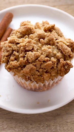 6.2K views · 96 reactions | Start your morning off right with a coffee cake muffin! These muffins have a ribbon of cinnamon sugar baked into them and a bakery style brown sugar crumb topping. Follow this step-by-step recipe and you’ll be guaranteed a beautiful, domed muffin! #blogger #food #foodblogger #dessert #michiganblogger #bakery #bakinggoals #ohmyyum #recipes #recipe #recipedeveloper #easyrecipe #muffins #cinnamon #coffeecake #coffeecakemuffins | The First Year | Facebook