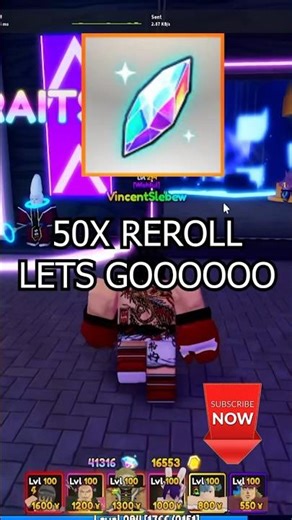 WHAT 50X REROLL TOKEN GOT ME IN ANIME ADVENTURES #shorts
