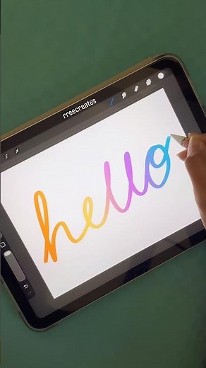 Gradient writing in Procreate🖌️ #digitalart #procreateforbeginners #art #ipad #procreateart