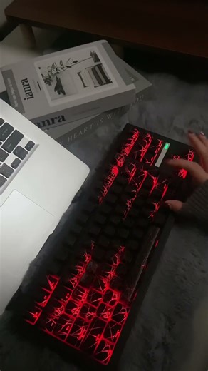 Black spider web keyboard is so cool!🎮😎☠️🕷️🕸️🆒 #keyboard #fyp #zornher #zh870 #foryou #pc