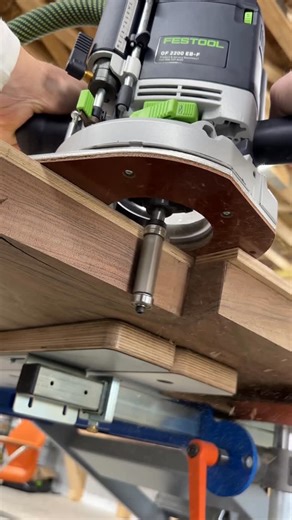 Dustin Mitchell on Instagram: "This conference table is going to get a lot of patches and repairs. First up is to cut out this cracked piece with the @festoolcanada PSBC 420 jig saw and then use the OF 2200 router and flush trim bit to prep the edges to be nice a square"