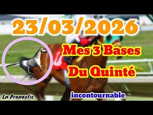 PMU Predictions: My 3 Essential Bases - Monday, March 23, 2026 at Chantilly