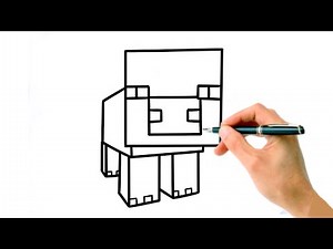 How To Draw Minecraft Pig 🐷 Easy Tutorial For Kids and Toddlers ✍🏼
