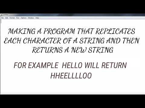 How to create a program which doubles each character of a string? | Strings in Python | Python