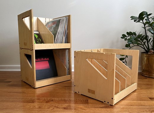 Vinyl LP Record Storage Crate - Stackable - Etsy