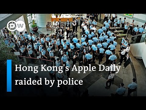 Hong Kong police raid pro-democracy newspaper Apple Daily, arresting 5 executives | DW News