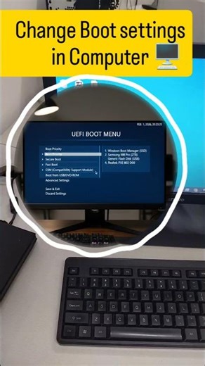 Change Boot settings in computer 🖥️ #computer #techtips #tech