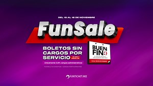 ¡Este Buen Fin llega el FunSale de Funticket! 🟣 Este #BuenFin llega el #FunSale con descuentos increíbles para ti disponibles en nuestro sitio web y taquillas oficiales. 🎟️ 🎟️Mañana revelamos todos los detalles de los eventos y zonas participantes. ¡No te lo pierdas! #funticket #descuentos #buenfin | FunTicket