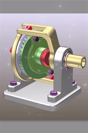 Nutation Bevel Gear Drive | Compact Gear Transmission ⚙️ #shorts