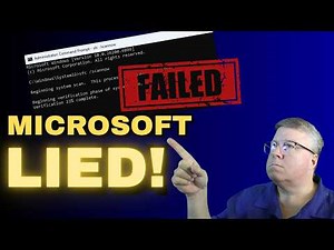 Microsoft Lied: Why SFC /Scannow Never Works (Until Now)