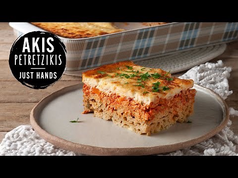 Light Ground Turkey Pasta Bake – Pastitsio | Akis Petretzikis