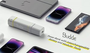 Buddie pocket power bank battery with quick swap batteries