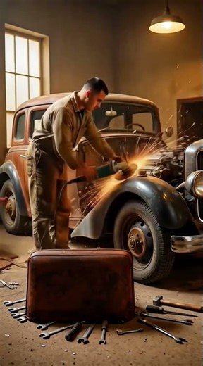 Abandoned Vintage Car Restoration Timelapse | Full Garage Transformation | Intra Vibe