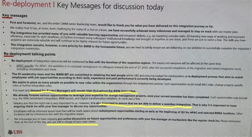 Verrat an UBS-Integrations-Team: Projekt „Purple“ tot