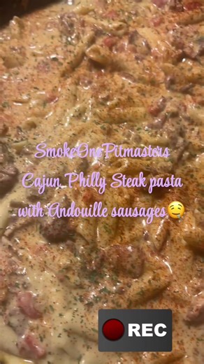 Cajun Philly Steak Pasta with Andouille Sausages