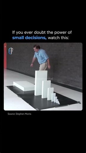 If you ever doubt the power of small decisions, watch this: