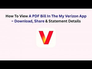 How To View A PDF Bill In The My Verizon App – Download, Share & Statement Details